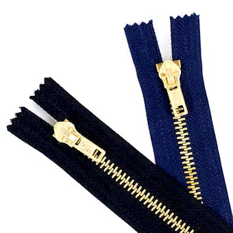 Black Denim Jean Zips - 3"- 4"- 5"- 6"- 7" & 8" - - ThreadandTrimmings