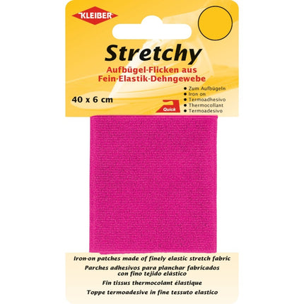 Iron-On Elasticated Stretchy Patches Kleiber - (40cm x 6cm) - 100% Polyester - ThreadandTrimmings