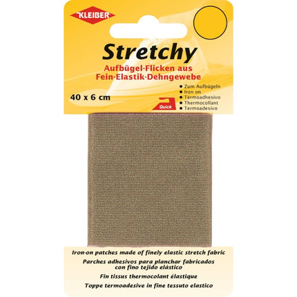 Iron-On Elasticated Stretchy Patches Kleiber - (40cm x 6cm) - 100% Polyester - ThreadandTrimmings