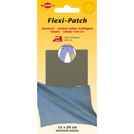 Elasticated Iron On Patch 15x20cm Stretch Fabric Repair 100% Polyester 1pc - ThreadandTrimmings