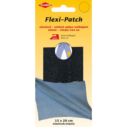 Elasticated Iron On Patch 15x20cm Stretch Fabric Repair 100% Polyester 1pc - ThreadandTrimmings