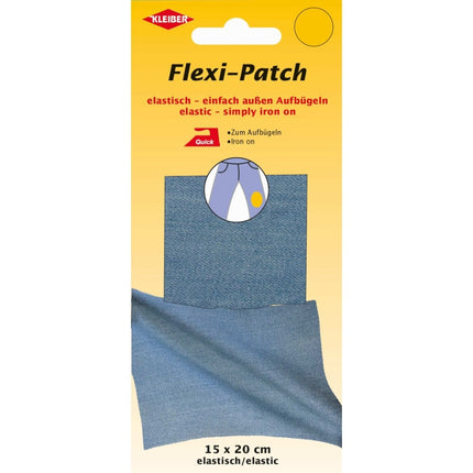 Elasticated Iron On Patch 15x20cm Stretch Fabric Repair 100% Polyester 1pc - ThreadandTrimmings