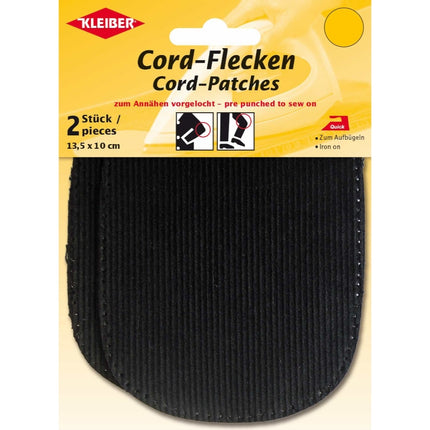 Corduroy Elbow Knee Patches Iron On Pre Punched Cotton Repair Kleiber 14cm 10cm