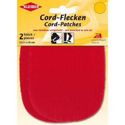 Corduroy Elbow Knee Patches Iron On Pre Punched Cotton Repair Kleiber 14cm 10cm
