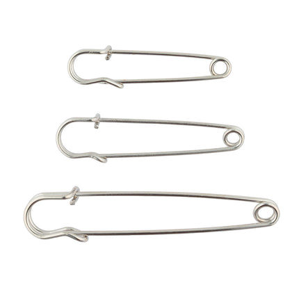 Nickel Plated Steel Kilt Pins 3 Sizes 60mm 75mm 100mm Shawl Brooch Pins