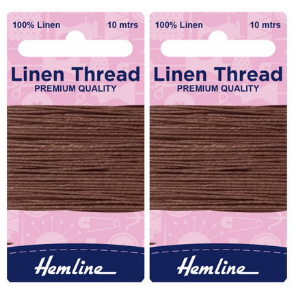 Strong Linen Mending Thread 2 x 10m Cards saddlery, canvas upholstery repair - ThreadandTrimmings