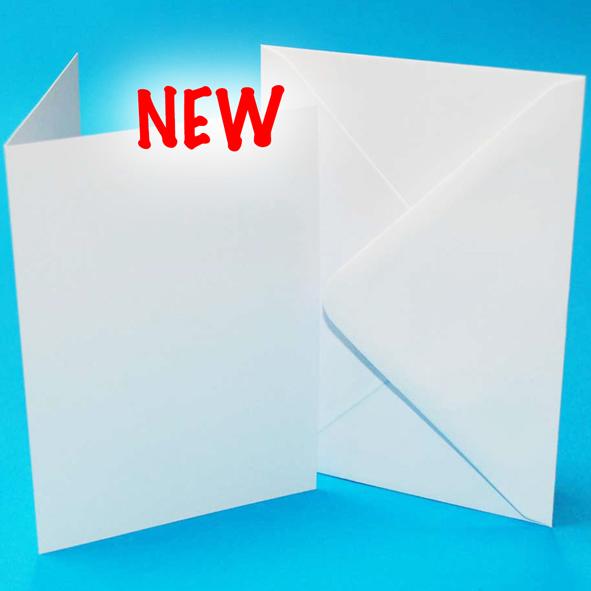 Craft UK white straight edge card blanks 250x175mm 300gsm with envelopes 25 pack Thread and Trimmings
