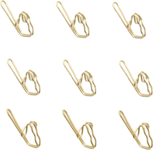 Metal Pleated Curtain Hooks Brass or Zinc Solid 28mm x 14mm Choice of Qty M472B - ThreadandTrimmings