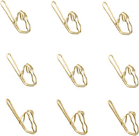 Metal Pleated Curtain Hooks Brass or Zinc Solid 28mm x 14mm Choice of Qty M472B