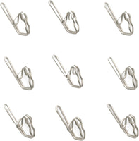 Metal Pleated Curtain Hooks Brass or Zinc Solid 28mm x 14mm Choice of Qty M472B