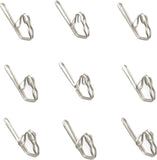 Metal Pleated Curtain Hooks Brass or Zinc Solid 28mm x 14mm Choice of Qty M472B