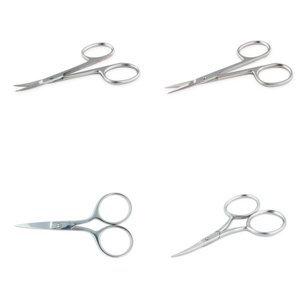 Embroidery and Decoupage Scissors - Curved or Straight Blades with Wide Bow Grip - ThreadandTrimmings