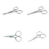 Embroidery and Decoupage Scissors - Curved or Straight Blades with Wide Bow Grip - ThreadandTrimmings