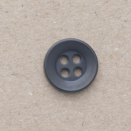 Round Four Hole Polyester Shirt Buttons - 11.5mm White, Black or Pale Blue - ThreadandTrimmings