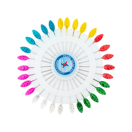 Sewing Pins Wheel 30 Pieces Plastic Heads Assorted Colours 53mm 60mm Craft Pins