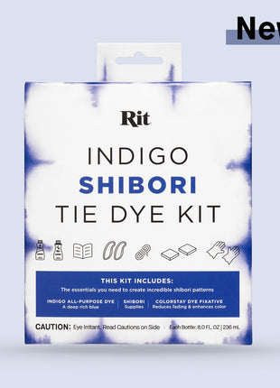Shibori Indigo Rit Fabric Tye Dye Kit with ColourStay Dye Fixative
