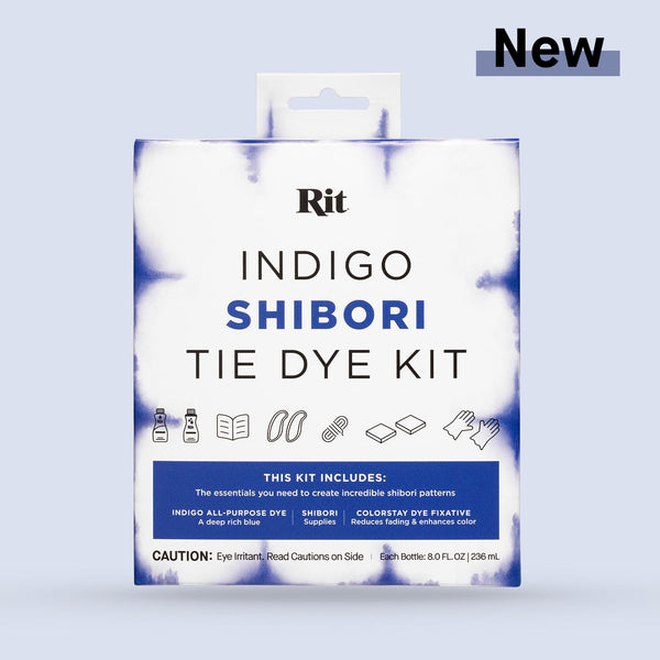 Shibori Indigo Rit Fabric Tye Dye Kit with ColourStay Dye Fixative