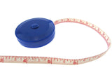 Spring Loaded Tape Measure 60 Inch 150cm Long Metric & Imperial Red Blue Yellow