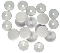 Plastic Self Cover Buttons White Plastic Easy To Use - 11mm 15mm 19mm 22mm 29mm