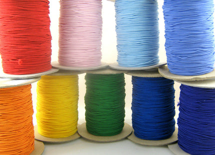 Hat Elastic Round Cord 1mm Special Colours Thin Choice of Lengths - ThreadandTrimmings