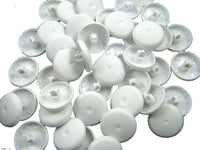 Plastic Self Cover Buttons White Plastic Easy To Use - 11mm 15mm 19mm 22mm 29mm