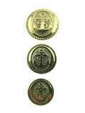 Anchor Buttons Round Gold Anchor Blazer Button Set Sailor Navy Style FSG