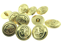 Anchor Buttons Round Gold Anchor Blazer Button Set Sailor Navy Style FSG