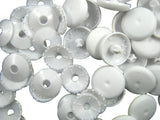 Plastic Self Cover Buttons White Plastic Easy To Use - 11mm 15mm 19mm 22mm 29mm