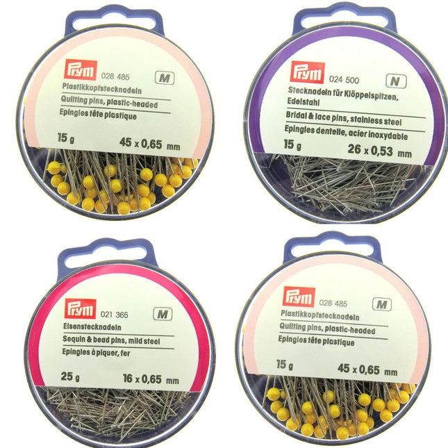 Prym Sewing Pins Bridal Lace Quilting Sequin Dressmaker Craft Speciality Pins