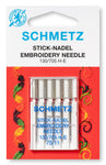 Embroidery Sewing Machine Needles by Schmetz for Domestic Use - Regular and Gold