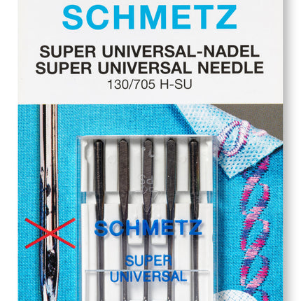 Super Universal Sewing Machine Needles by Schmetz Domestic Use Antiadhesive - ThreadandTrimmings