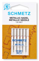 Metallic Sewing machine Needles by Schmetz for Domestic Machines