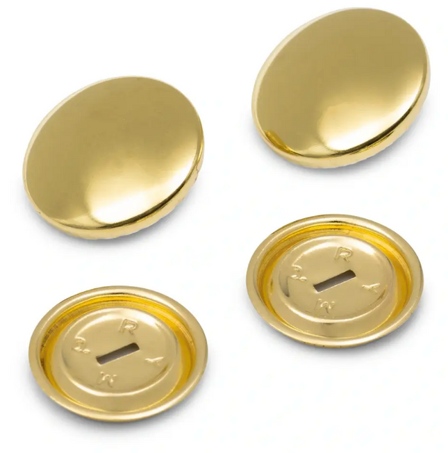 Metal Self Cover Buttons by Prym in Hang Sell Cards - 11mm / 15mm / 19mm / 23mm - ThreadandTrimmings