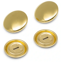 Metal Self Cover Buttons by Prym in Hang Sell Cards - 11mm / 15mm / 19mm / 23mm - ThreadandTrimmings