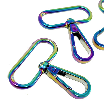 Swivel Snap Hooks Rainbow Metal 13mm 25mm 38mm Pack of 5 Trigger Bag Hardware