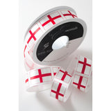 Berisford's  St Georges Cross Patriotic Satin Ribbon (Choose 25mm and 35mm)