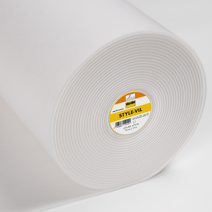 Roll of white Style-vil foam on a white background