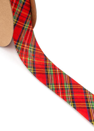 Tartan Bias Binding 25mm Wide By Trimz - ThreadandTrimmings