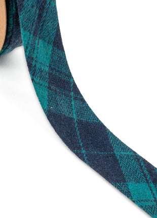 Tartan Bias Binding 25mm Wide By Trimz - ThreadandTrimmings
