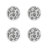 Clear Domed Buttons with Choice of Pretty Subtle Designs Black White 6pcs 15mm