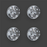 Clear Domed Buttons with Choice of Pretty Subtle Designs Black White 6pcs 15mm