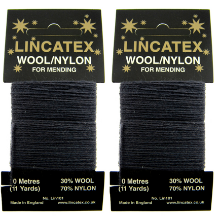 Mending Darning Repair Wool & Yarn by Lincatex Price is for 2 x 10 Meter Cards - ThreadandTrimmings