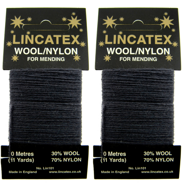 Mending Darning Repair Wool & Yarn by Lincatex Price is for 2 x 10 Meter Cards - ThreadandTrimmings