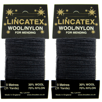 Mending Darning Repair Wool & Yarn by Lincatex - Price is for 2 x 10 Meter Cards