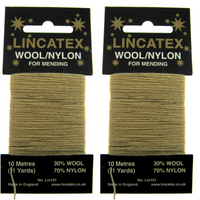 Mending Darning Repair Wool & Yarn by Lincatex - Price is for 2 x 10 Meter Cards