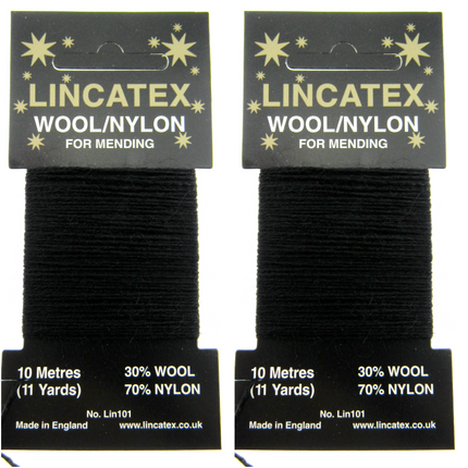 Mending Darning Repair Wool & Yarn by Lincatex Price is for 2 x 10 Meter Cards - ThreadandTrimmings