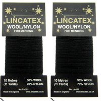 Mending Darning Repair Wool & Yarn by Lincatex - Price is for 2 x 10 Meter Cards