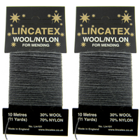 Mending Darning Repair Wool & Yarn by Lincatex - Price is for 2 x 10 Meter Cards