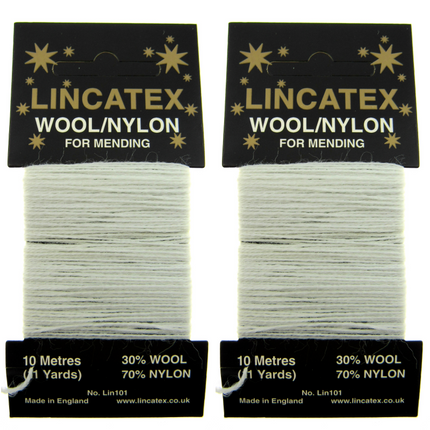 Mending Darning Repair Wool & Yarn by Lincatex Price is for 2 x 10 Meter Cards - ThreadandTrimmings