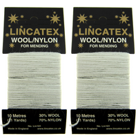 Mending Darning Repair Wool & Yarn by Lincatex - Price is for 2 x 10 Meter Cards